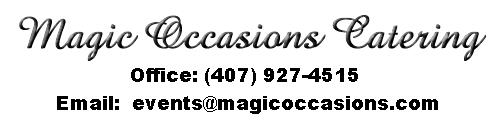 Orlando Wedding Catering, Orlando Event Catering, Orlando Party Catering