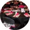 chair covers and bows